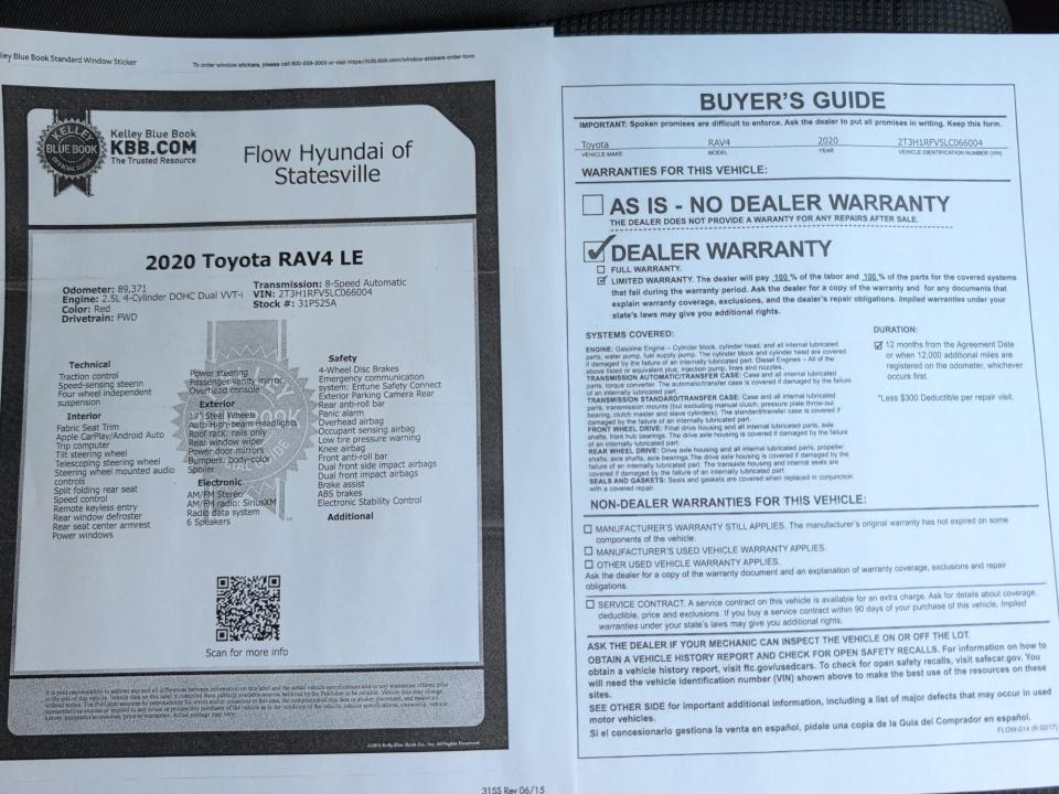 2020 Toyota RAV4 LE